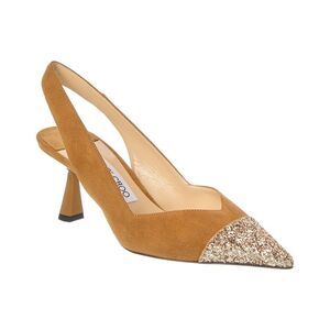 Jimmy Choo Suede Pump, Gold